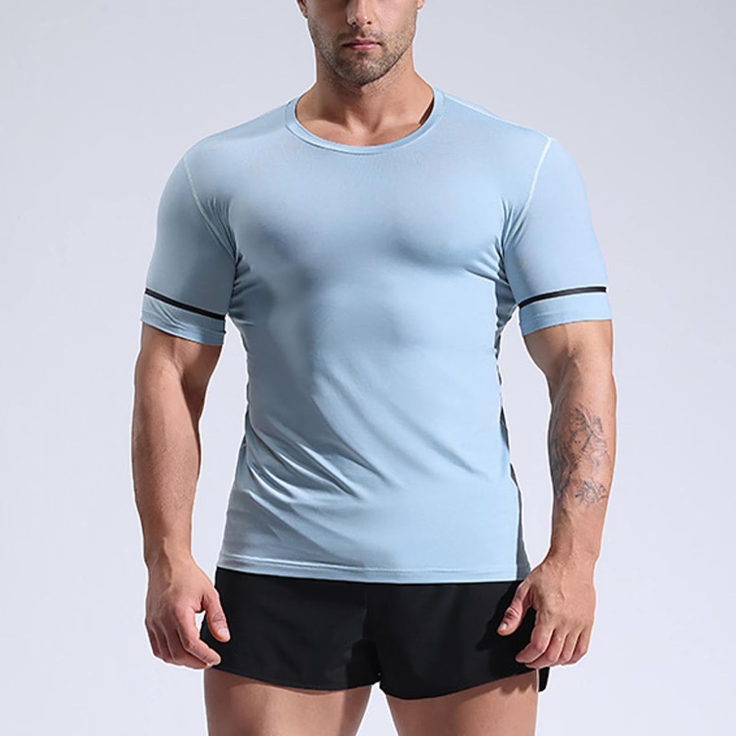 Summer Quick Drying Clothes Men'S T Shirt Sportswear Tight Fitting Basketball Training Fitness Stretch Clothes Outdoor Night Running Small Men Shirts Mens Casual T Shirt Mens V Neck T Shirts T Shirt