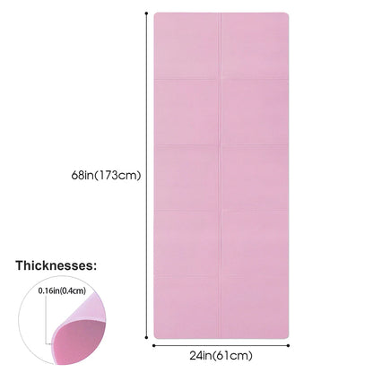 Yoga Mat Thick 1/5" Thick Non Slip Anti-Tear High Density Exercise Mat with Carrying Strap Large Yoga Mat for Floor, Gym, Fitness, Pilates, Stretching, Home Yoga, Workouts