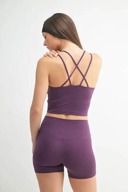 MONO B Venice Cloud Light Crisscross Sports Bra