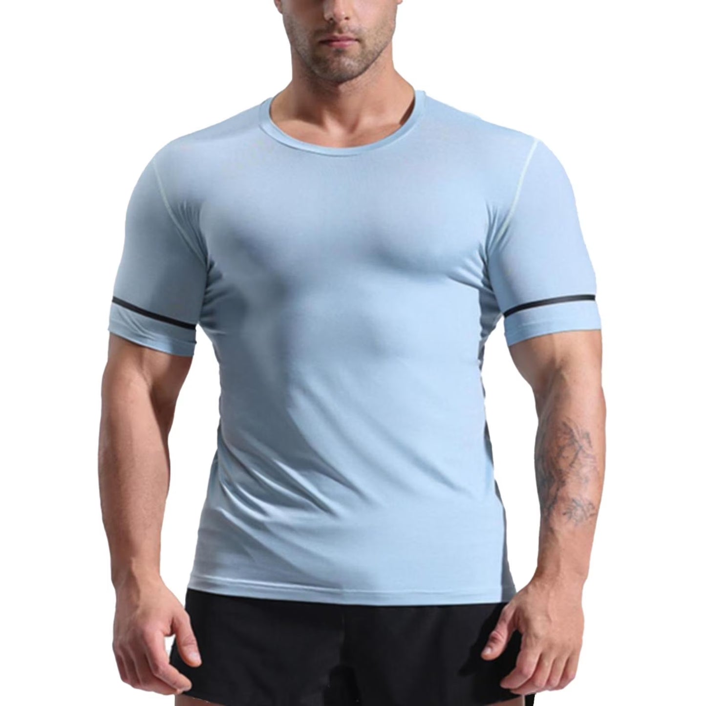 Summer Quick Drying Clothes Men'S T Shirt Sportswear Tight Fitting Basketball Training Fitness Stretch Clothes Outdoor Night Running Small Men Shirts Mens Casual T Shirt Mens V Neck T Shirts T Shirt