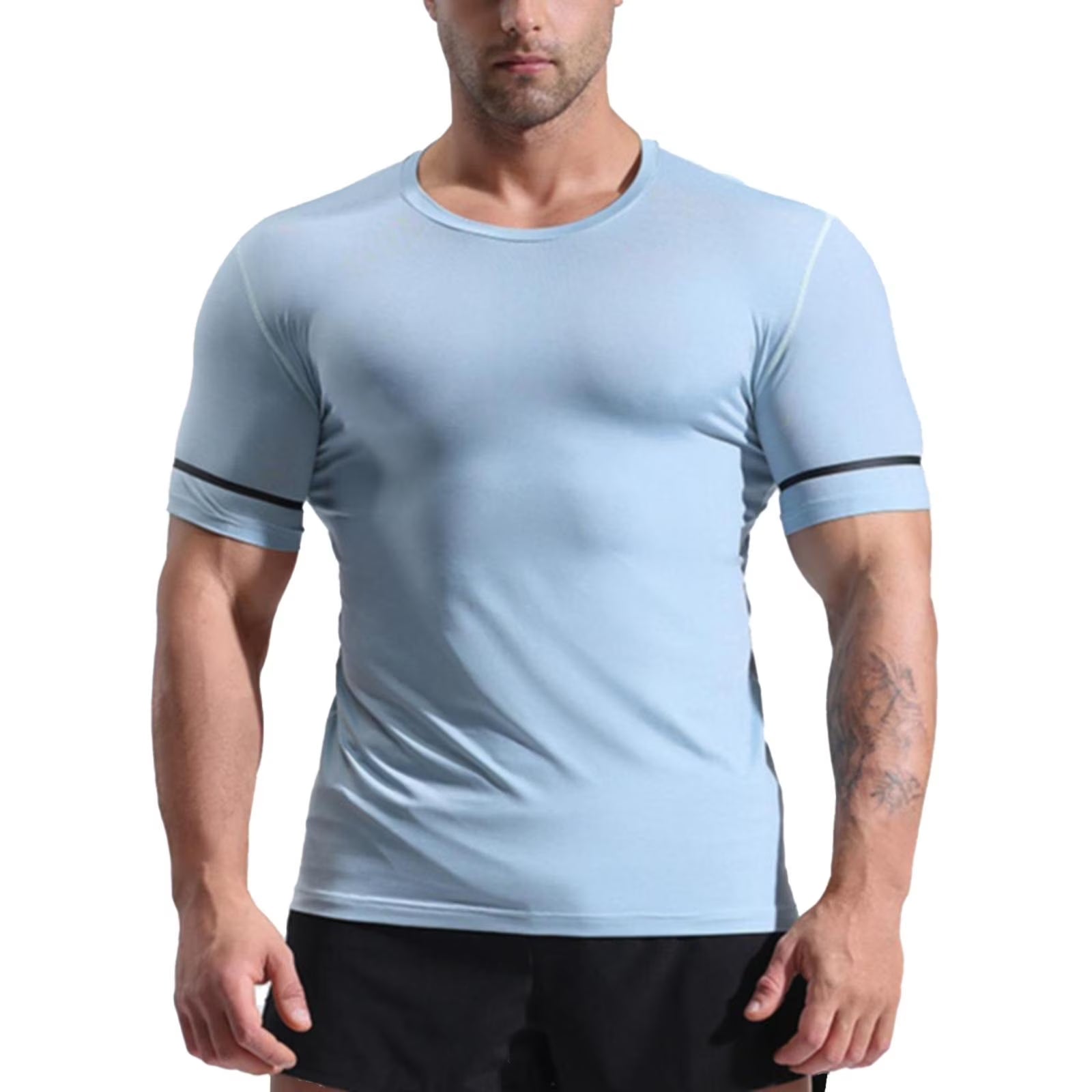 Summer Quick Drying Clothes Men'S T Shirt Sportswear Tight Fitting Basketball Training Fitness Stretch Clothes Outdoor Night Running Small Men Shirts Mens Casual T Shirt Mens V Neck T Shirts T Shirt